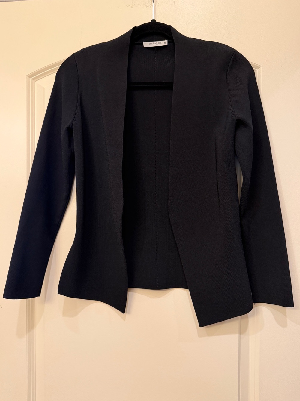 M M LaFleur Black “The Sant Ambroeus” Jardigan Knit Jacket Blazer XS